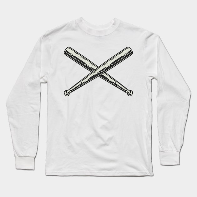 Baseball bat baseball X Long Sleeve T-Shirt by ShirtyLife